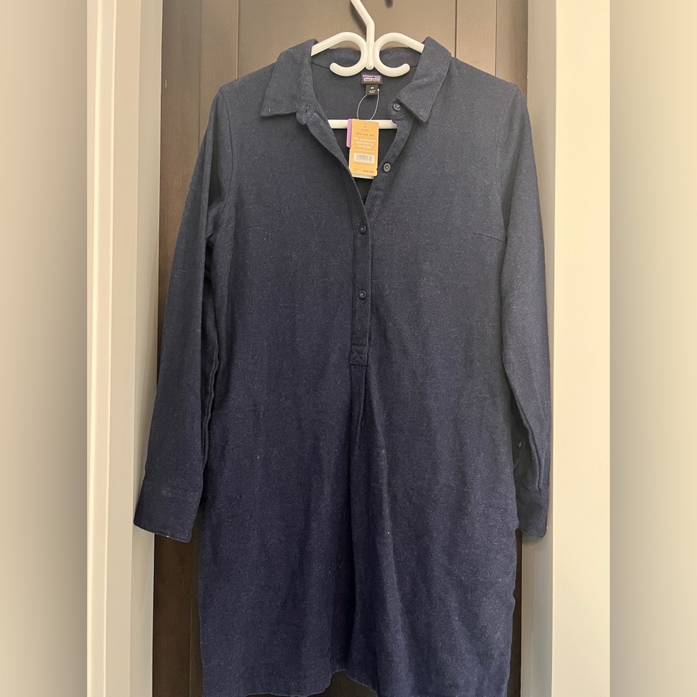 Patagonia Navy Flannel Dress